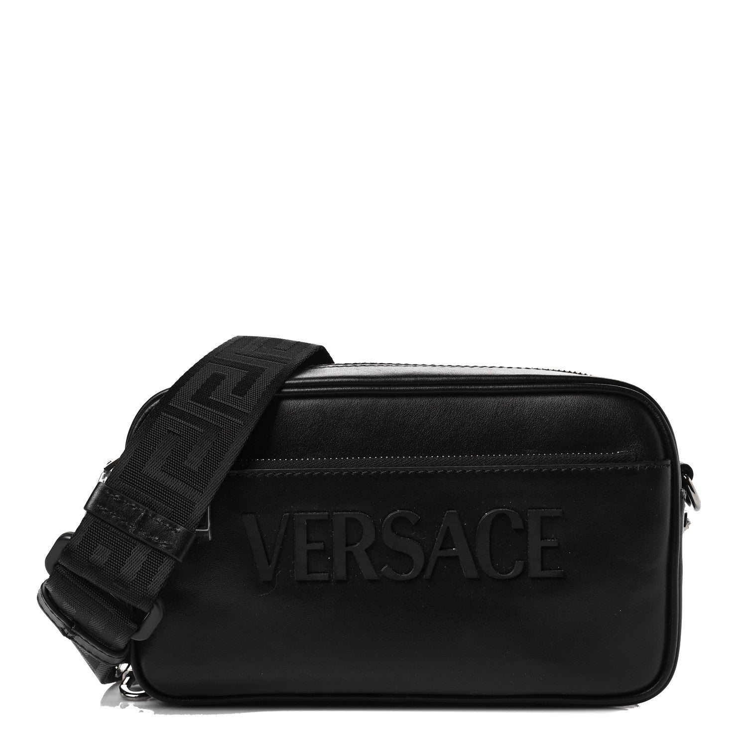 Versace Calfskin Messenger Bag Black 1 of 5