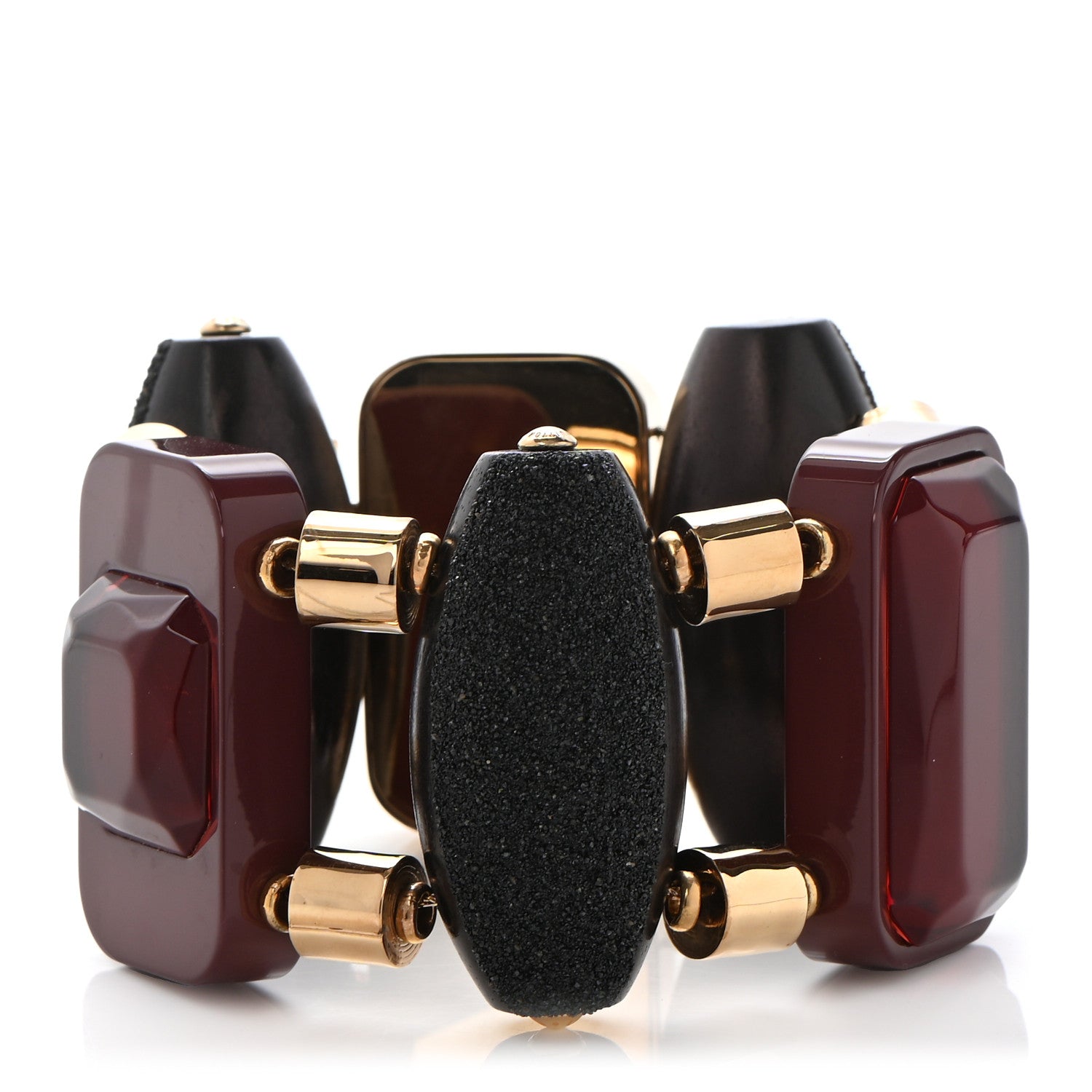 Louis Vuitton Resin Metal Inventeur Bracelet Red Black 1 of 6