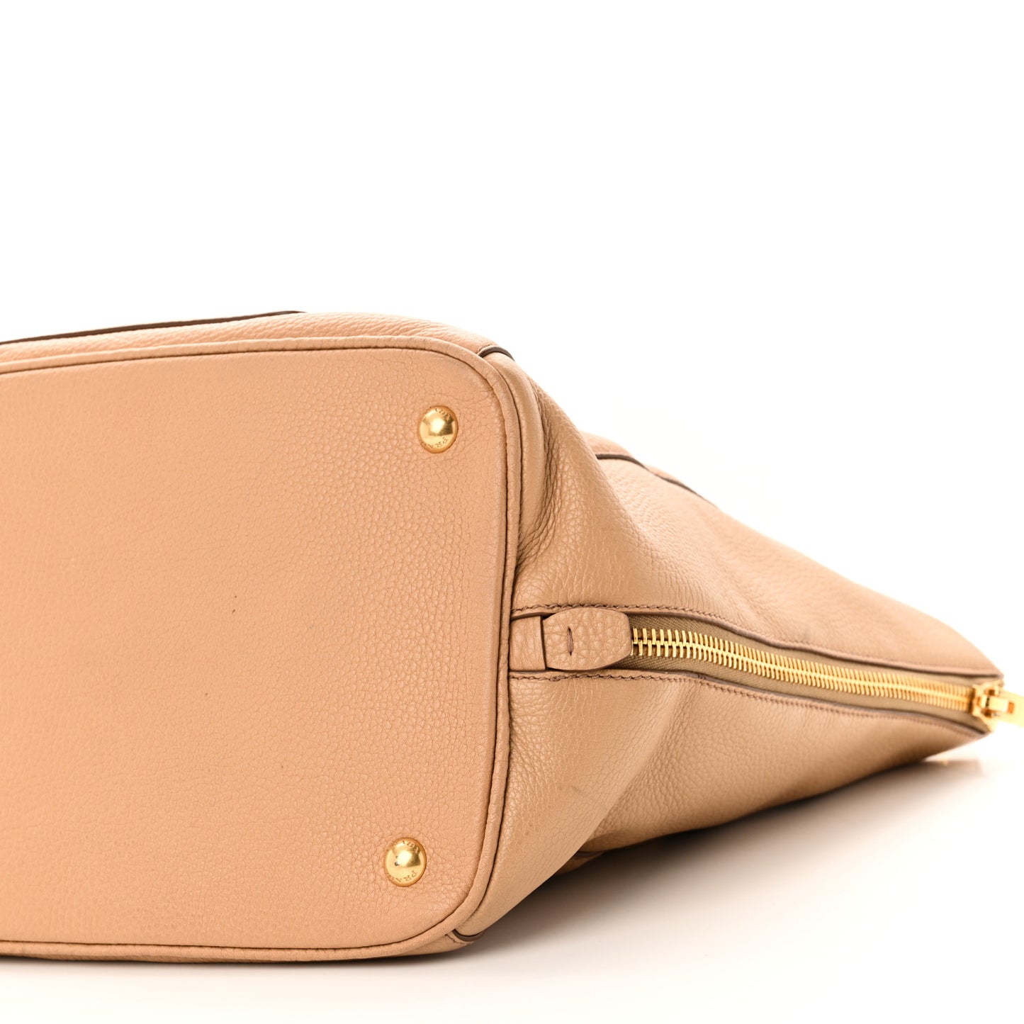 Vitello Daino Front Pocket Shopping Tote Noisette