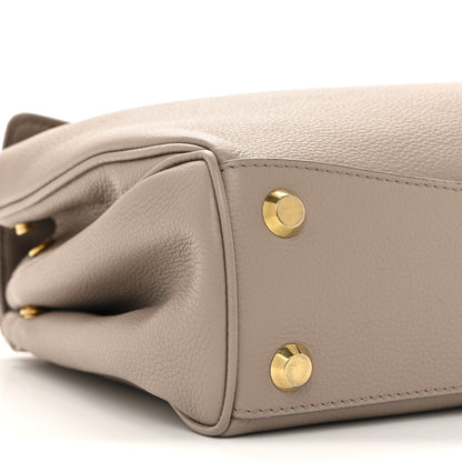 Balenciaga Grained Calfskin Small Rodeo Top Handle Handbag Sesame 9 of 13