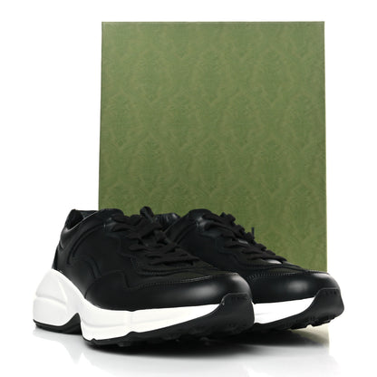 Gucci Apollo Calfskin Mens Rhyton Sneakers 7.5 Black 8 of 8