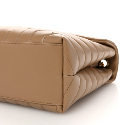 Saint Laurent Calfskin Y Quilted Monogram Medium Loulou Chain Satchel Natural Tan 11 of 11