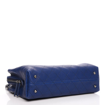 Chanel Grained Vegetal Calfskin Small Urban Shopping Tote Navy 4 of 8