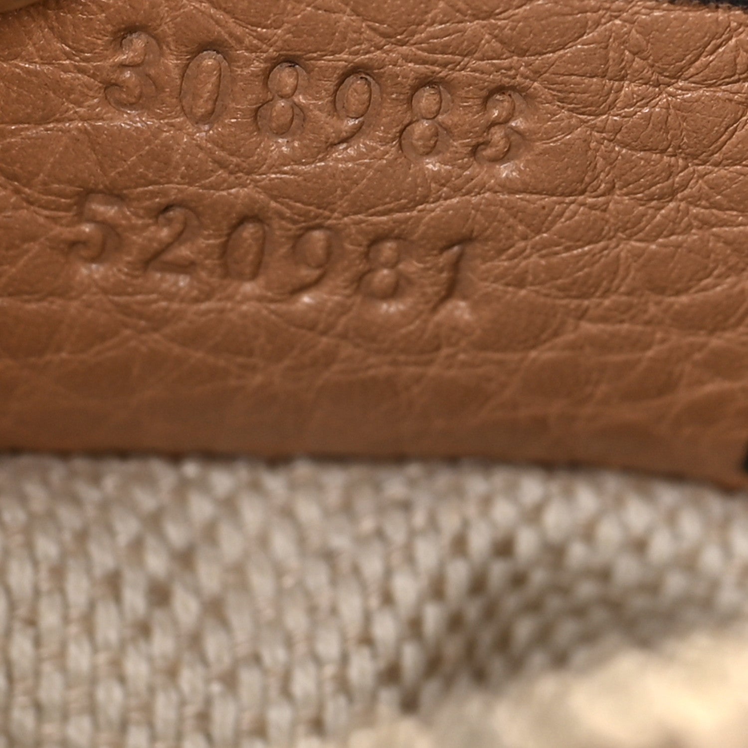 Gucci Pebbled Calfskin Small Soho Bowler Camelia 7 of 9
