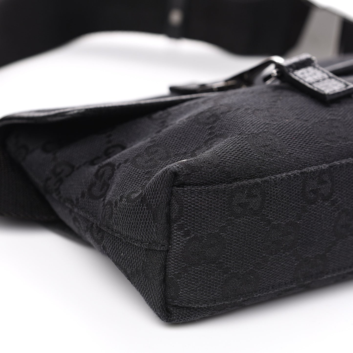 GG Monogram Web Flight Belt Bag Black