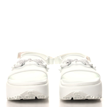 Gucci Soft Rubber Horsebit Touch Womens Strapped Sandals 39 Great White 3 of 9