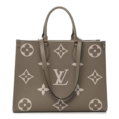 Louis Vuitton Empreinte Monogram Giant Onthego MM Tourterelle Creme 1 of 10