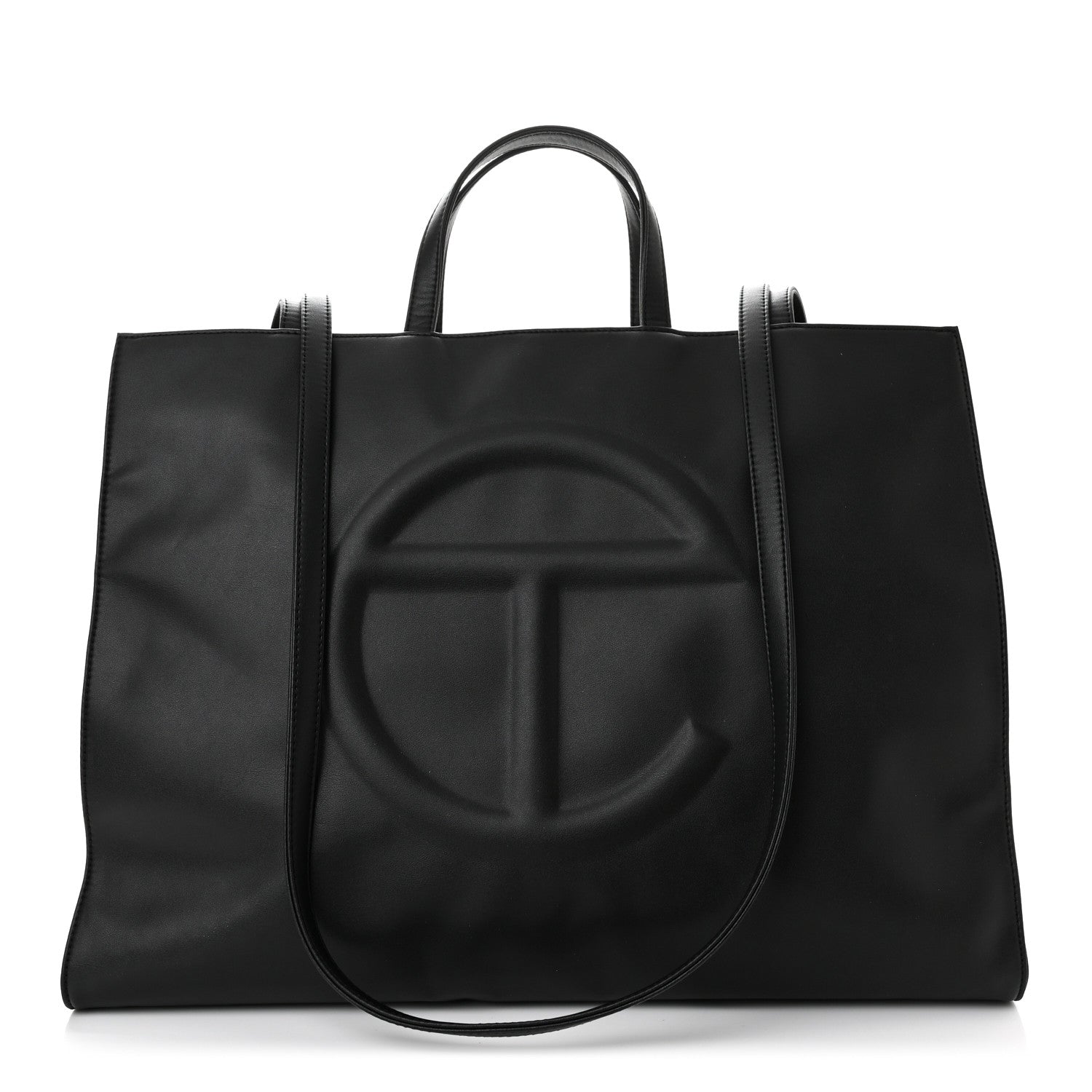 Telfar Vegan Leather Large Shopping Bag Black 1 of 11