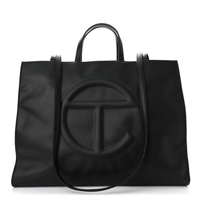 Telfar Vegan Leather Large Shopping Bag Black 1 of 11