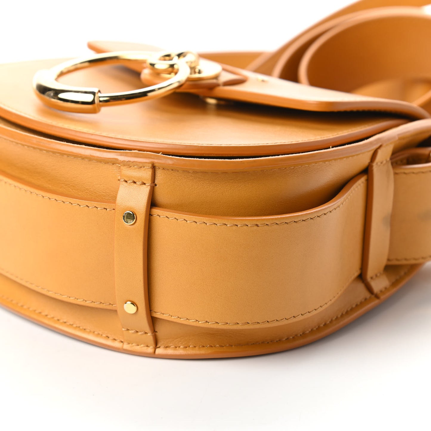 Calfskin Small Tess Bag Burning Camel