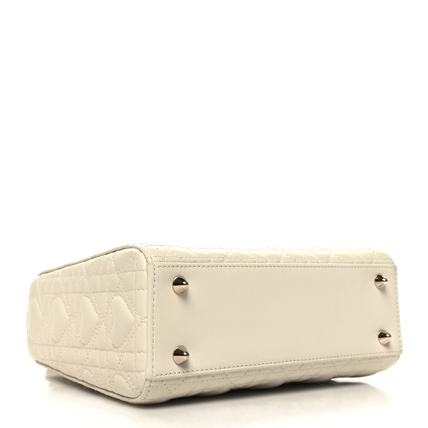 Lambskin Cannage Dioramour Heart Small Lady Dior White Red