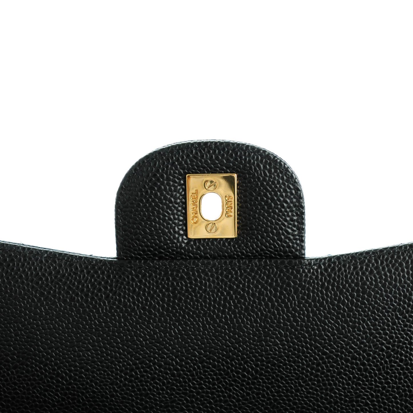 Caviar Quilted Maxi Double Flap Black