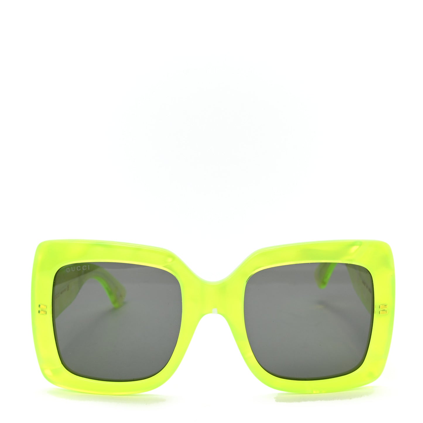 Acetate Square Frame Sunglasses GG0083S Neon Green