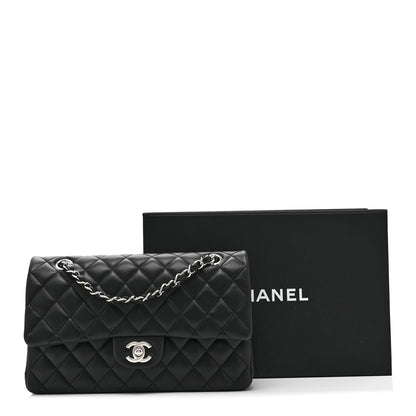 Chanel Lambskin Quilted Medium Double Flap Black 11 of 11