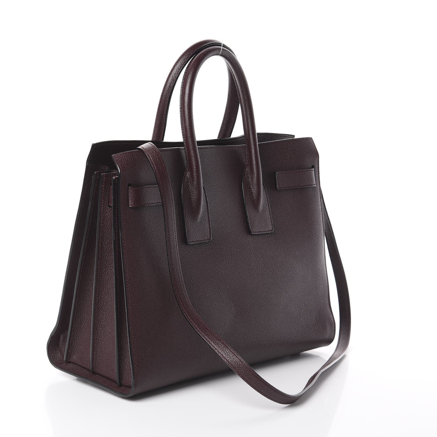 Saint Laurent Calfskin Small Sac De Jour Amarena 2 of 8