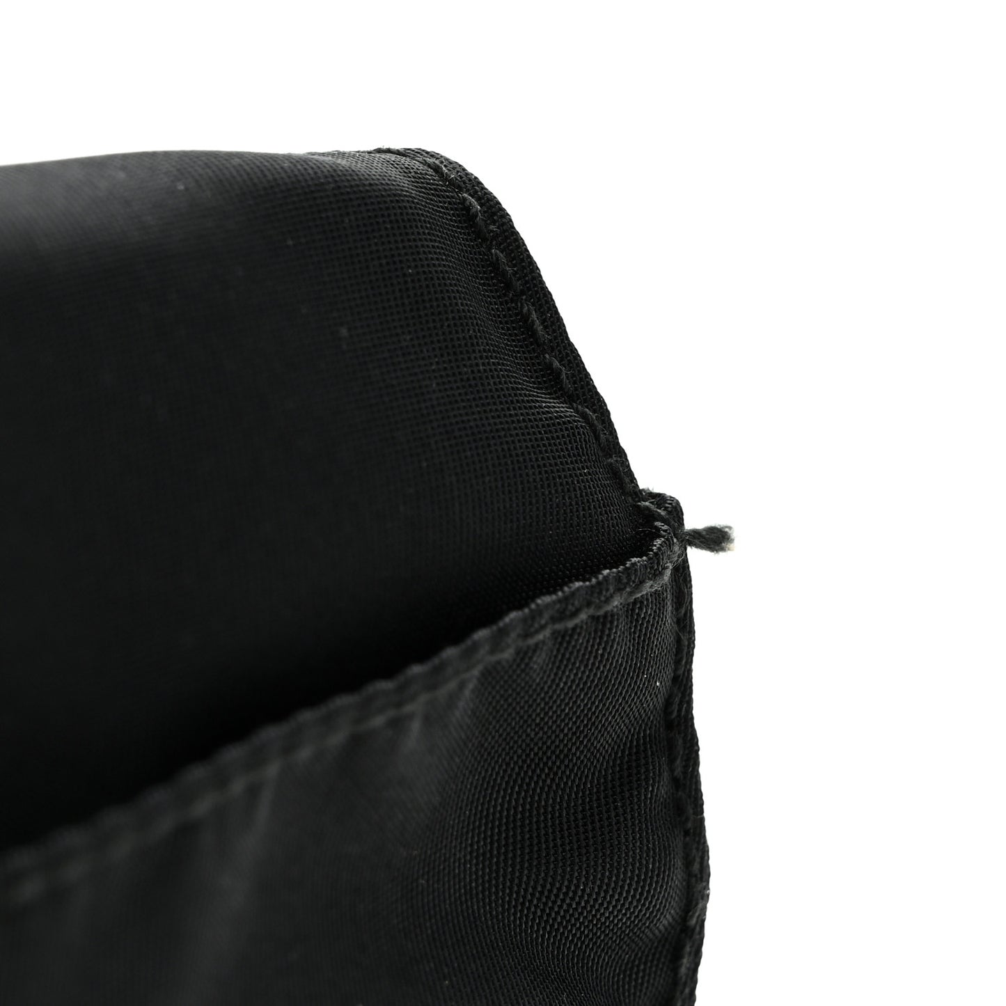 Nylon Mini Flat Messenger Bag Black
