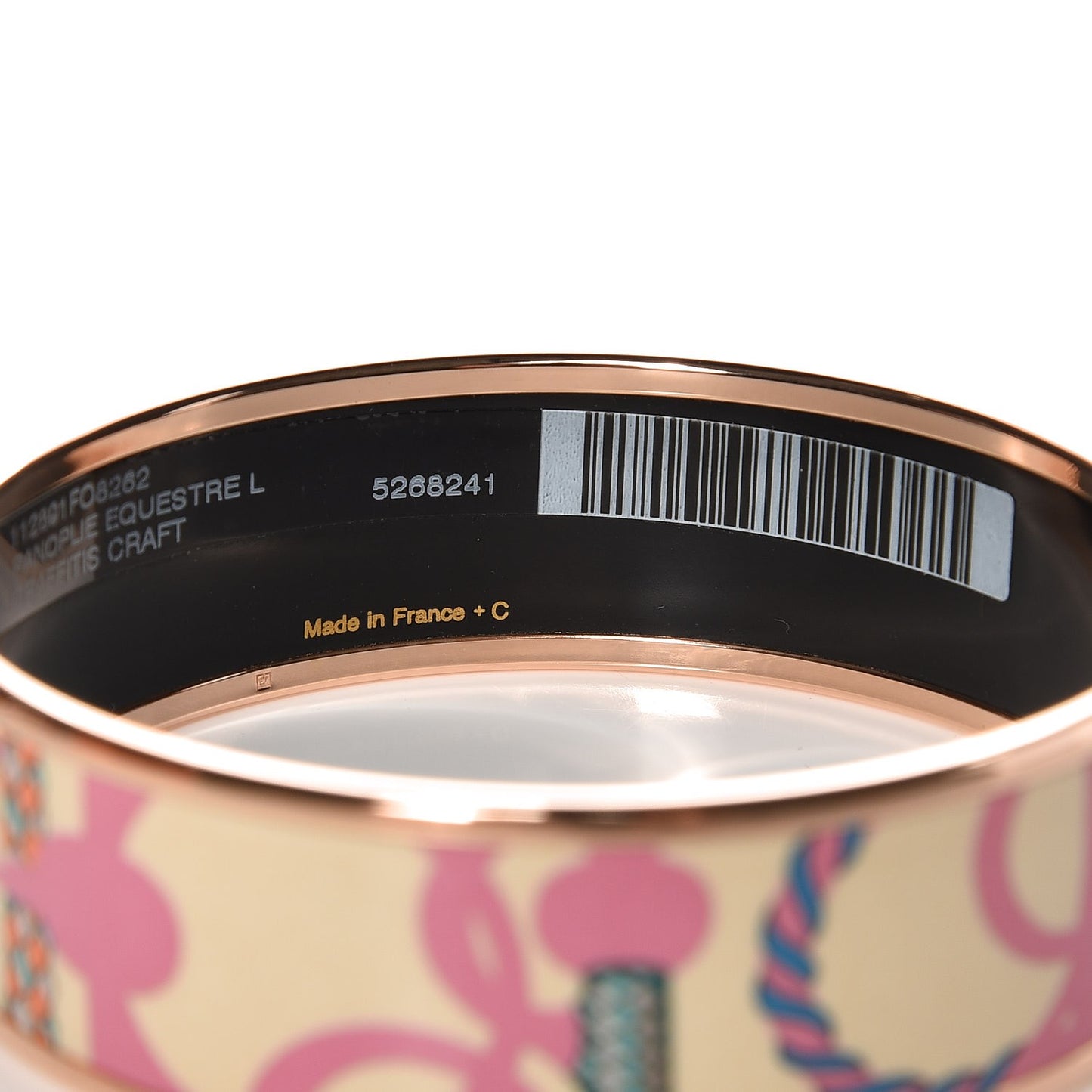 Enamel Printed Wide Panoplie Equestre Bracelet 62 Graffitis Kraft