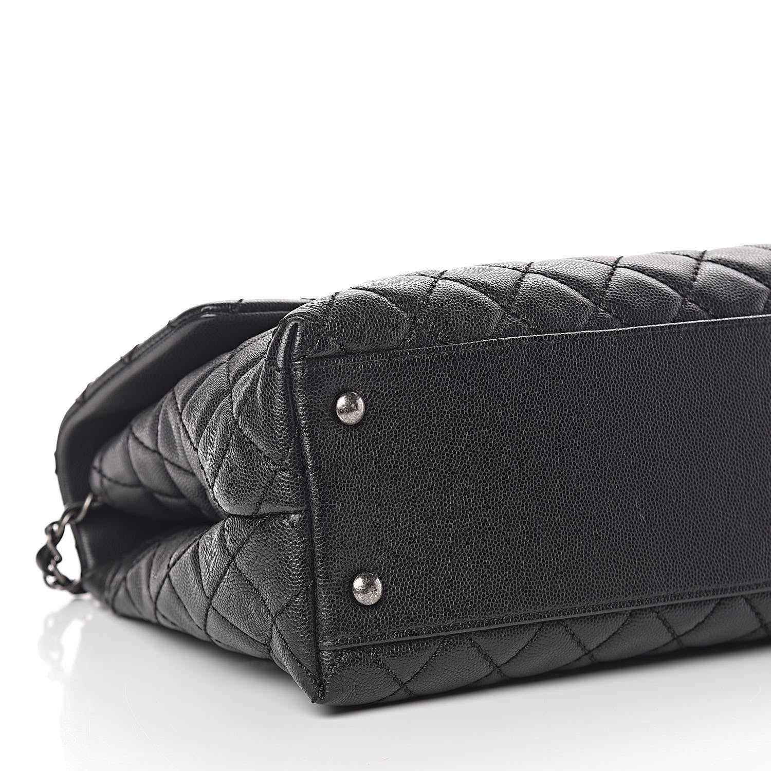 Chanel Caviar Quilted Medium Coco Handle Flap Black 8 of 12