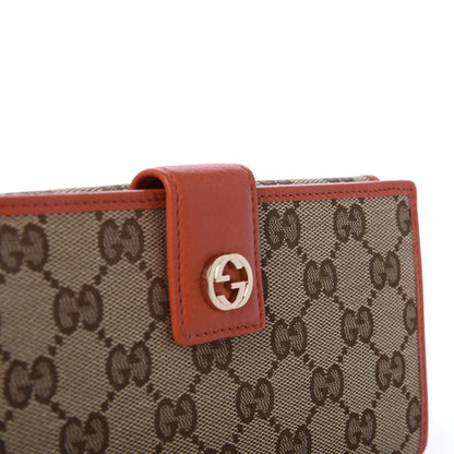 Gucci Monogram Cellarius Calfskin Miss GG Continental Wallet Beige Ebony New Dark Orange 9 of 10