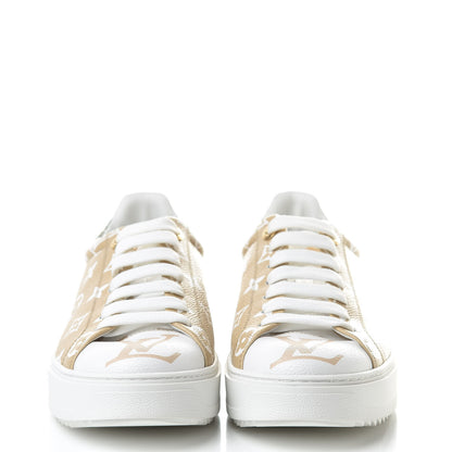 Louis Vuitton Monogram Giant Time Out Sneakers 41 Kaki White Beige 2 of 10