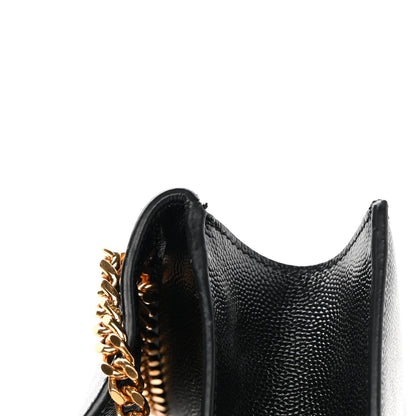 Saint Laurent Grain De Poudre Small Monogram Kate Satchel Black 9 of 12