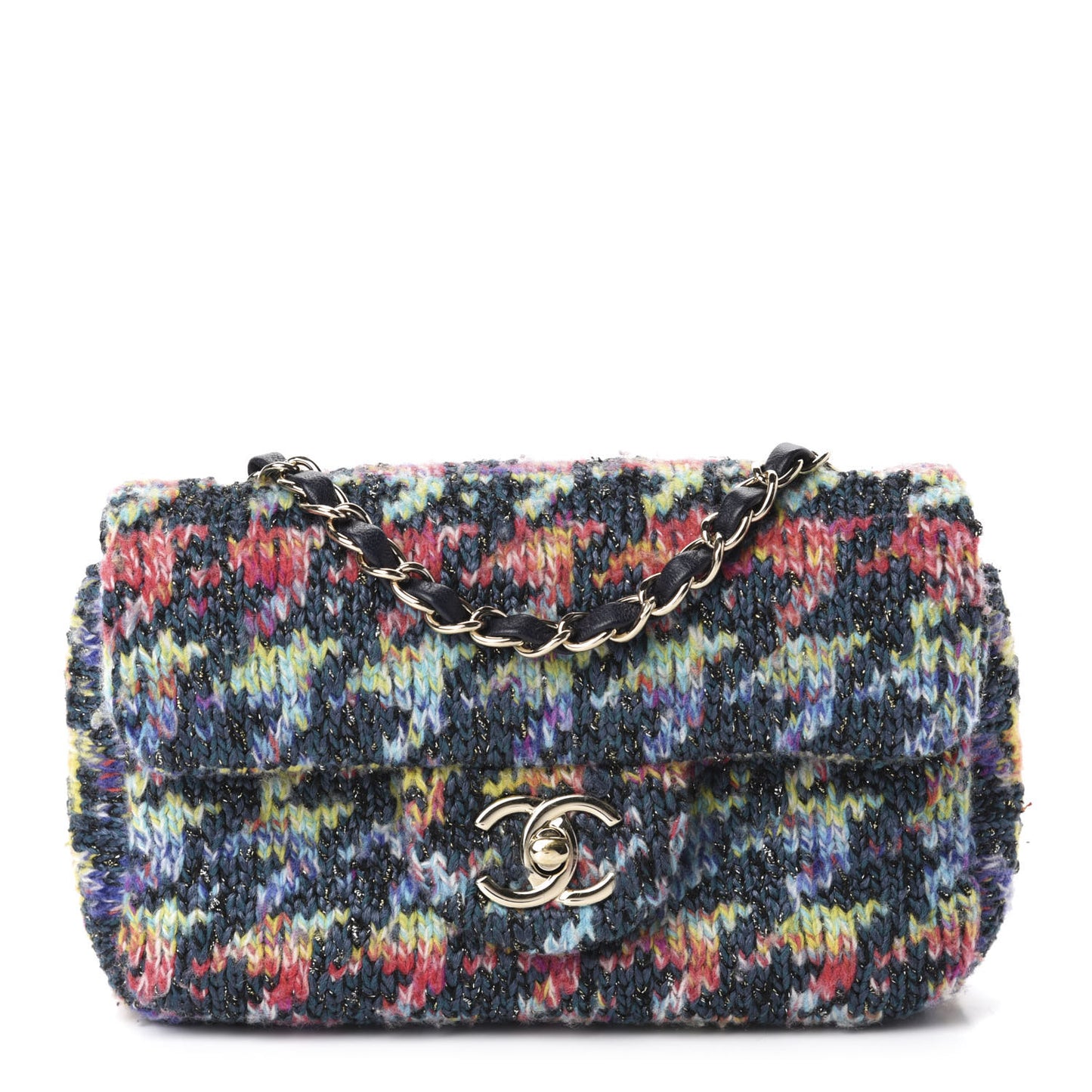 Knit Mini Rectangular Flap Multicolor