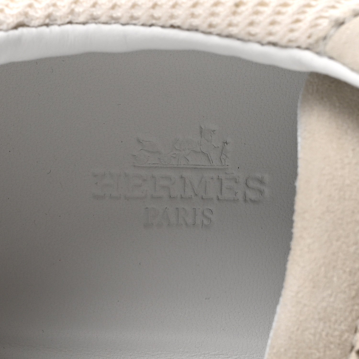 Hermes Airy Mesh Suede Goatskin Womens Bouncing Sneakers 39 Beige Glasie 8 of 10