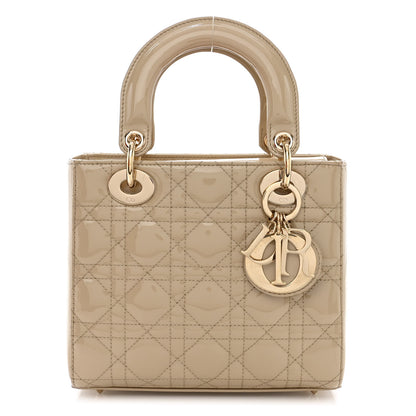 Christian Dior Patent Cannage Small Lady Dior Beige 1 of 12