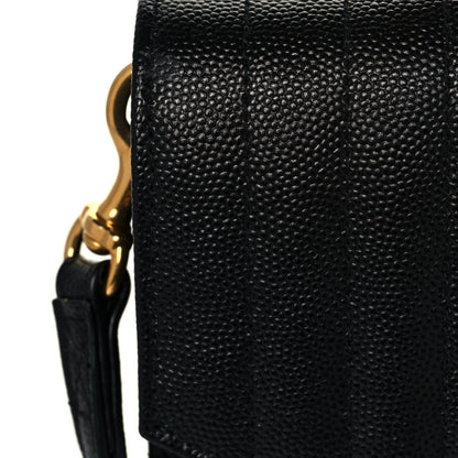 Saint Laurent Grain De Poudre Textured Mixed Matelasse Triquilt Monogram Clutch Black 13 of 13
