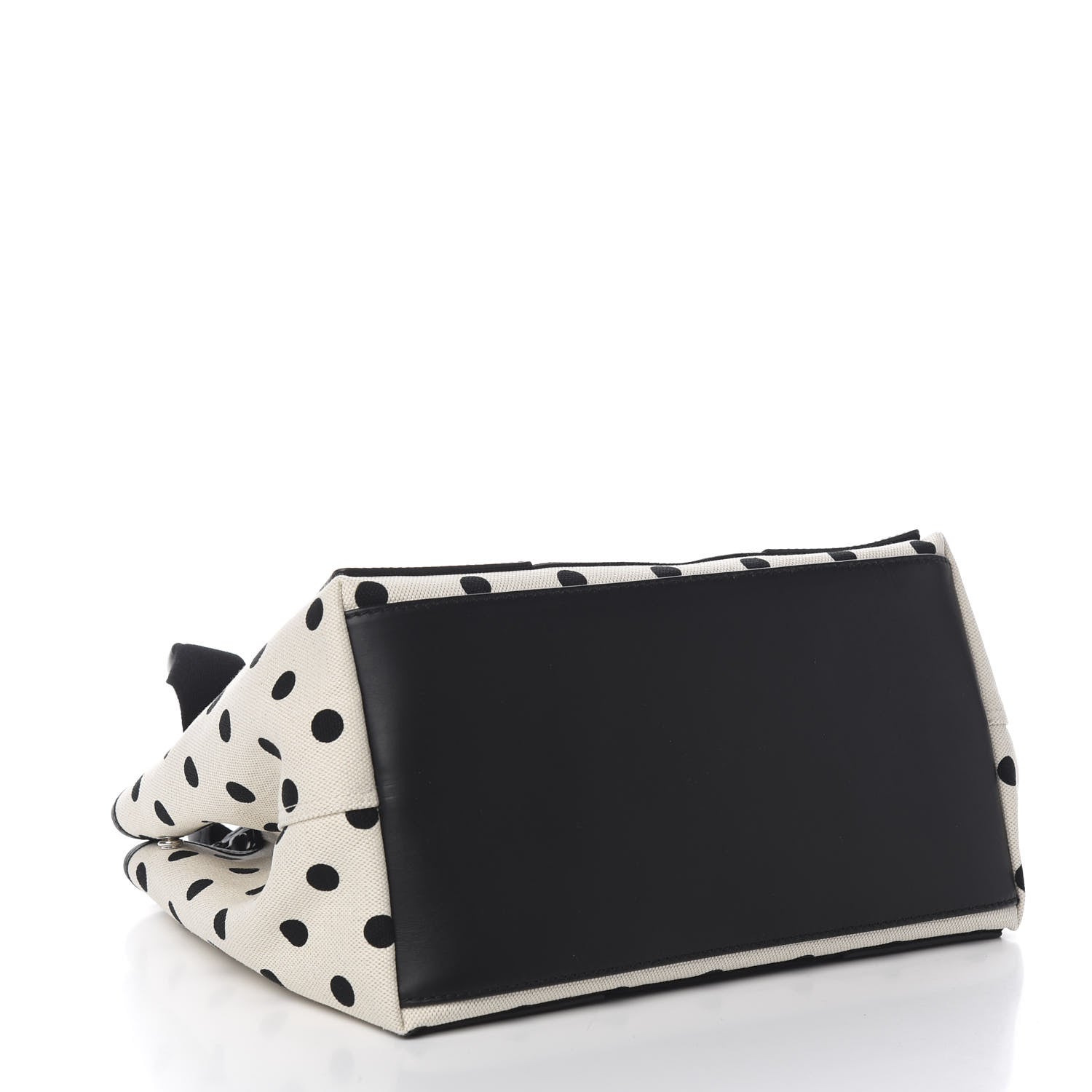 Balenciaga Cotton Canvas Polka Dot S Navy Cabas Natural Black 4 of 11