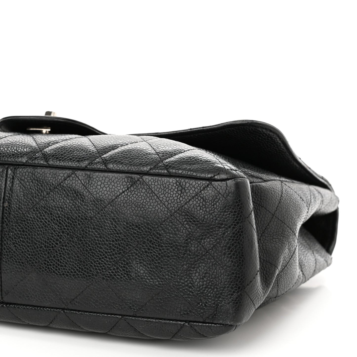 Caviar Quilted Jumbo Single Flap Bijoux Chain Black