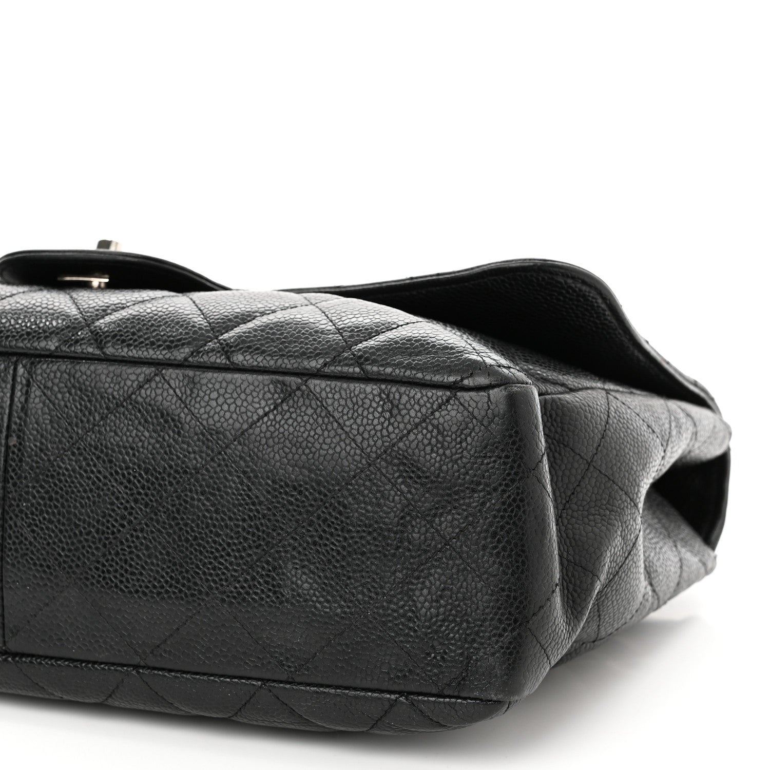 Chanel Caviar Quilted Jumbo Single Flap Bijoux Chain Black 10 of 12