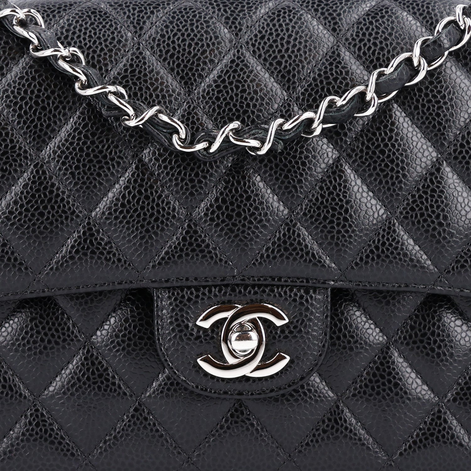 Chanel Caviar Quilted Medium Double Flap Black 9 of 11