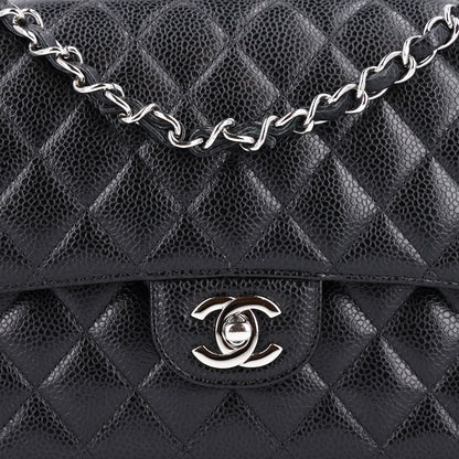 Chanel Caviar Quilted Medium Double Flap Black 9 of 11
