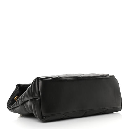 Saint Laurent Lambskin Quilted Small Loulou Puffer Monogram Chain Satchel Black 4 of 9