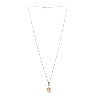 Mikimoto 18K Yellow Gold Diamond Golden South Sea Pearl 11mm Pendant Necklace 3 of 5