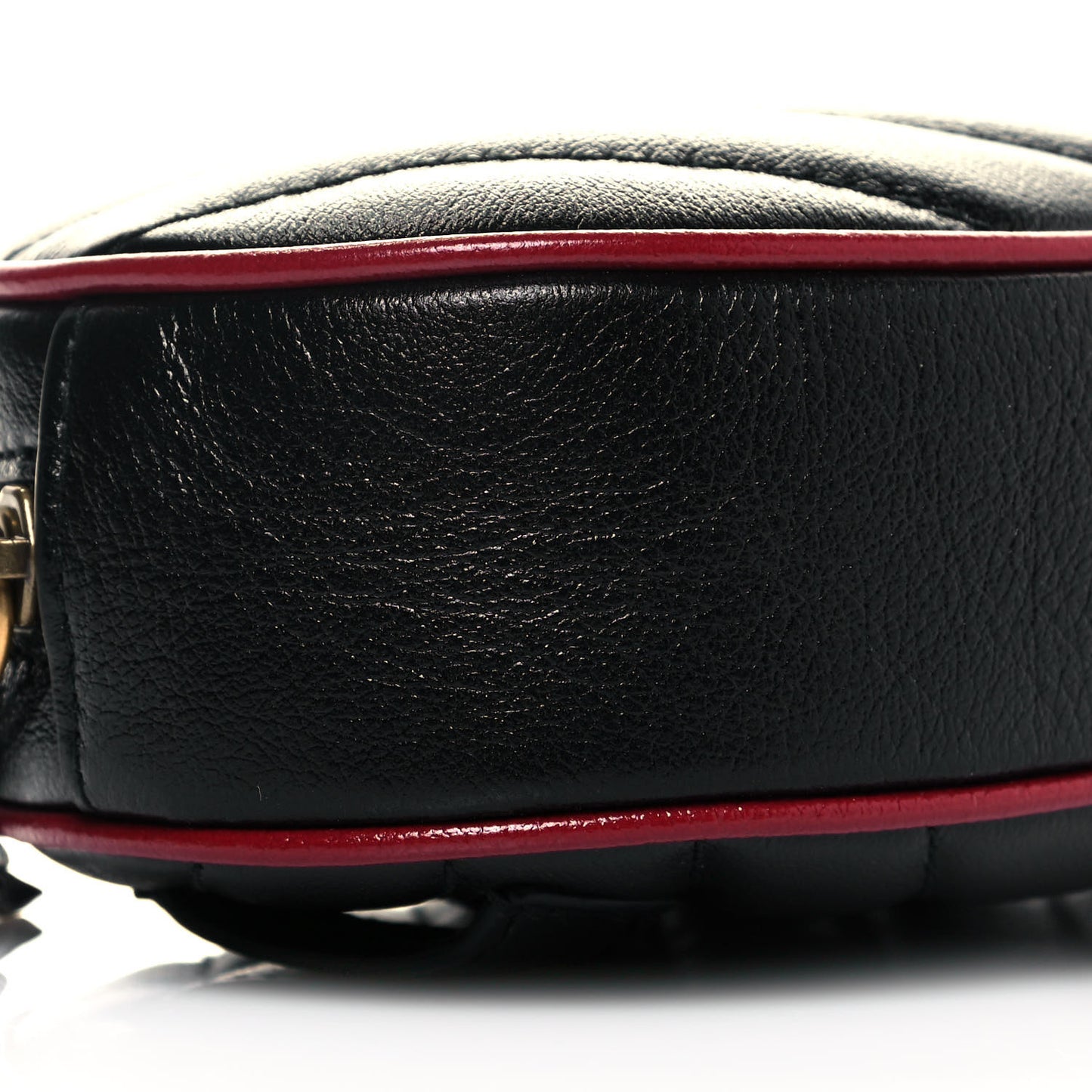 Azalea Calfskin Matelasse Diagonal Torchon GG Marmont Belt Bag 85 34 Black Romantic Cerise
