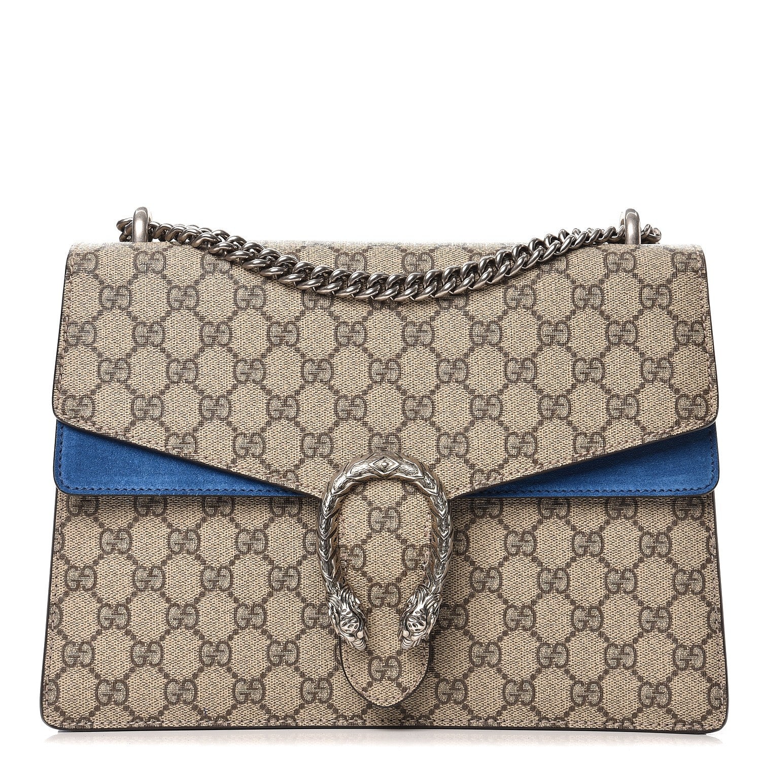Gucci GG Supreme Monogram Medium Dionysus Shoulder Bag Blue 1 of 8