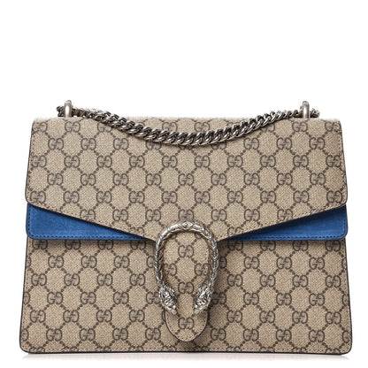 Gucci GG Supreme Monogram Medium Dionysus Shoulder Bag Blue 1 of 8