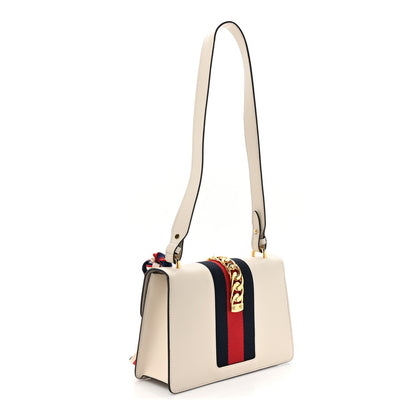 Gucci Calfskin Small Sylvie Shoulder Bag Off White 3 of 16