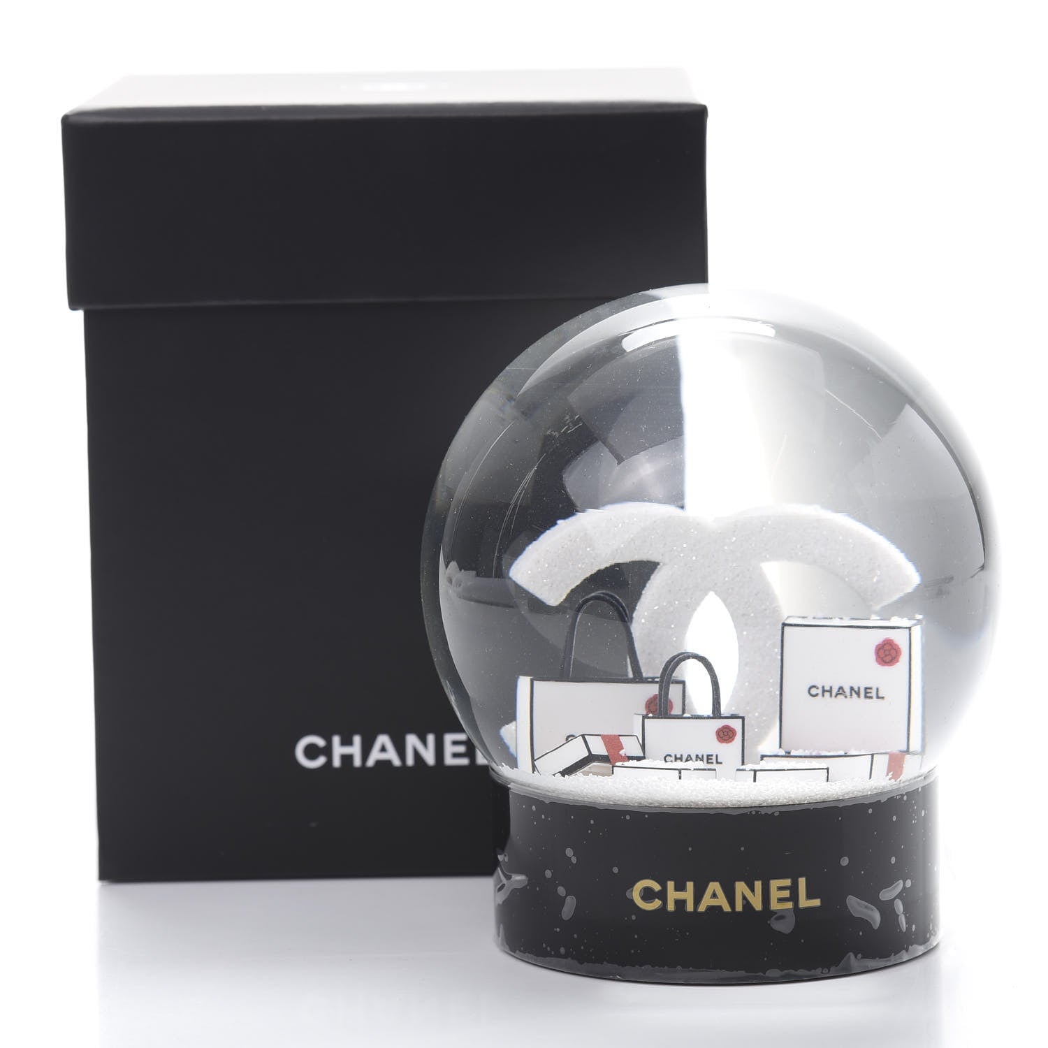 Chanel Glass CC Shopping Bag Snow Globe 6 of 6