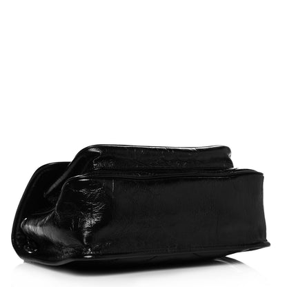 Saint Laurent Crinkled Calfskin Matelasse Monogram Medium Niki Chain Satchel Black 3 of 9