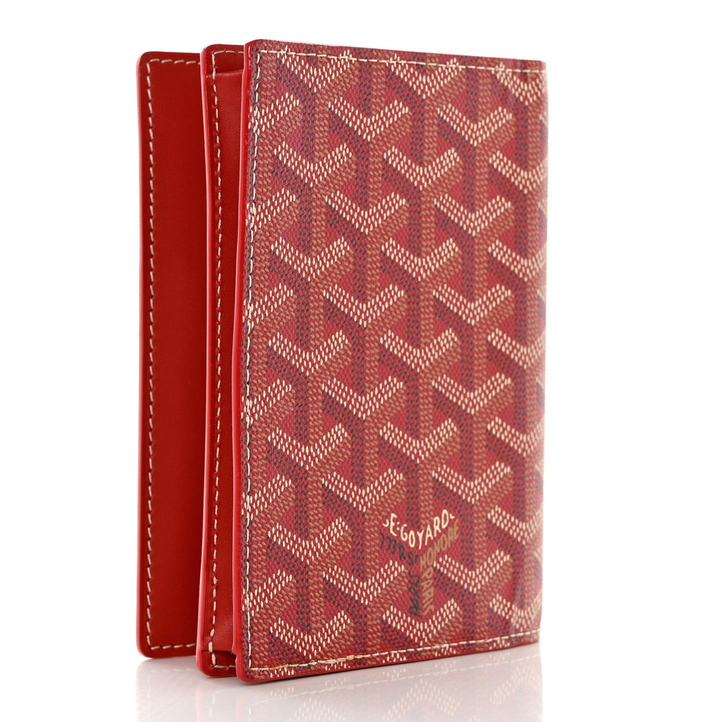 Goyardine Pocket Organizer Wallet Red