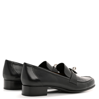 Hermes Calfskin Womens Kelly Loafers 40 Black 5 of 10