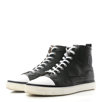 Hermes Calfskin Mens Jimmy High Top Sneakers 42.5 Green 3 of 9