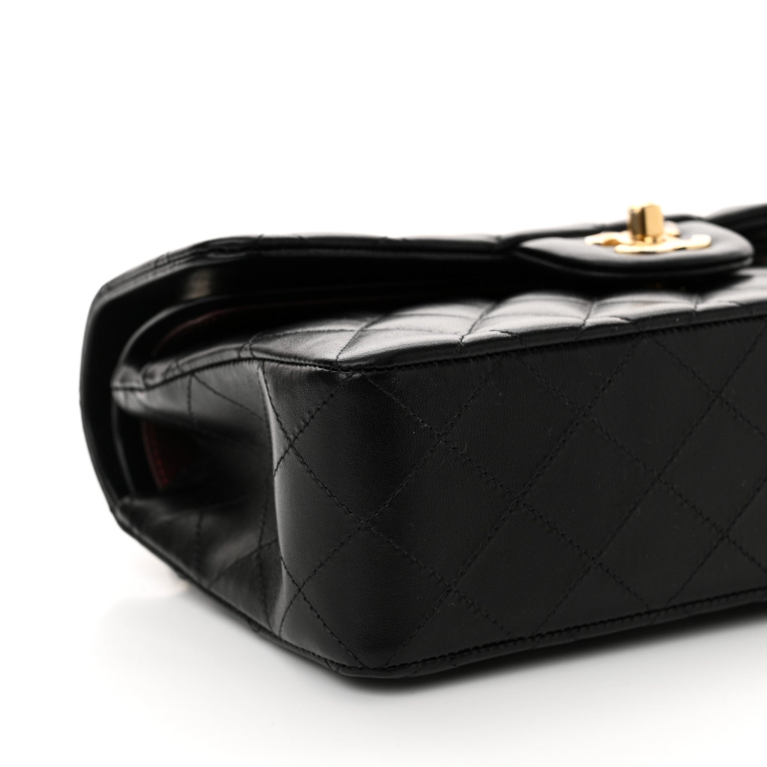 Chanel Lambskin Quilted Small Double Flap Black 9 of 10