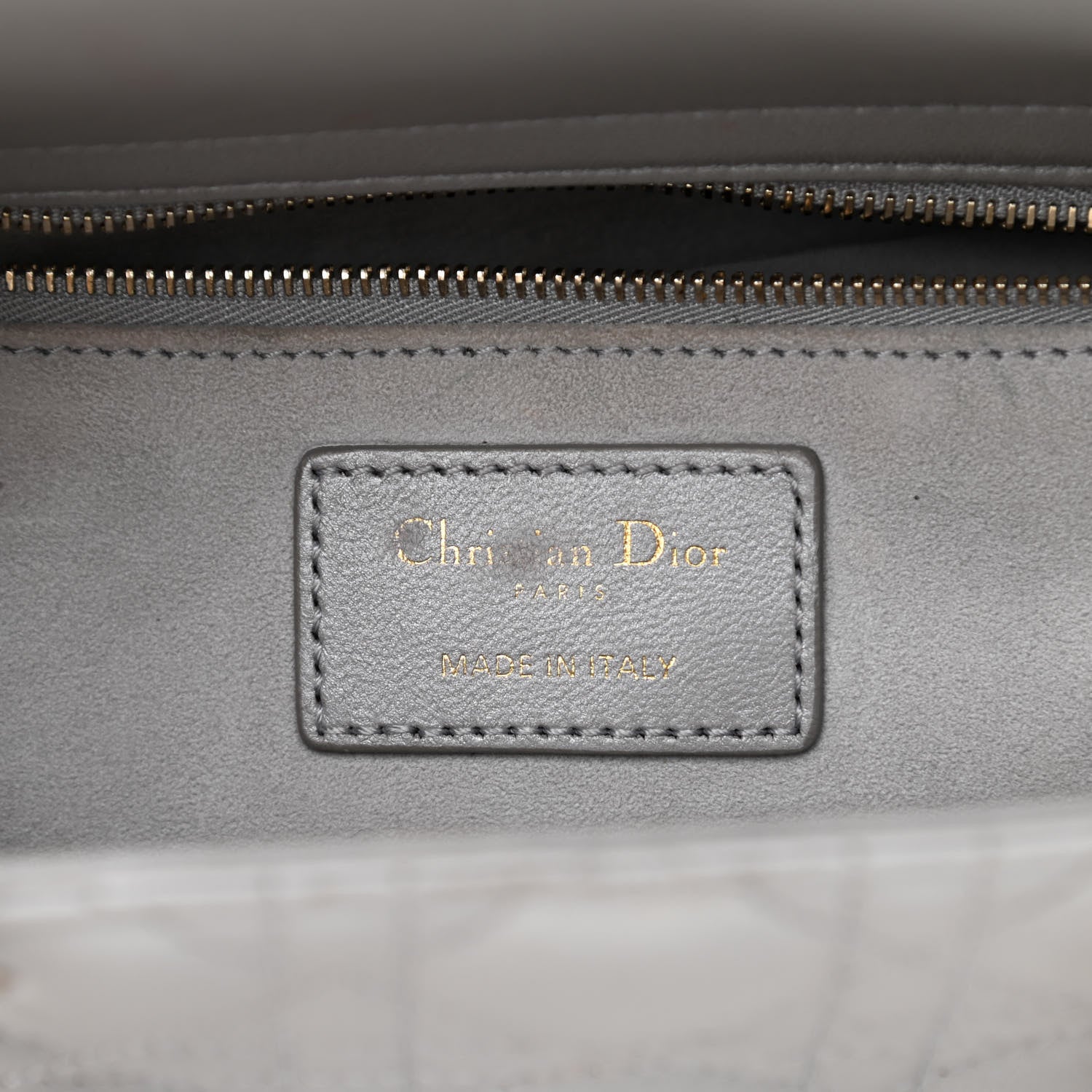 Christian Dior Lambskin Cannage Medium Lady Dior Grey 5 of 11