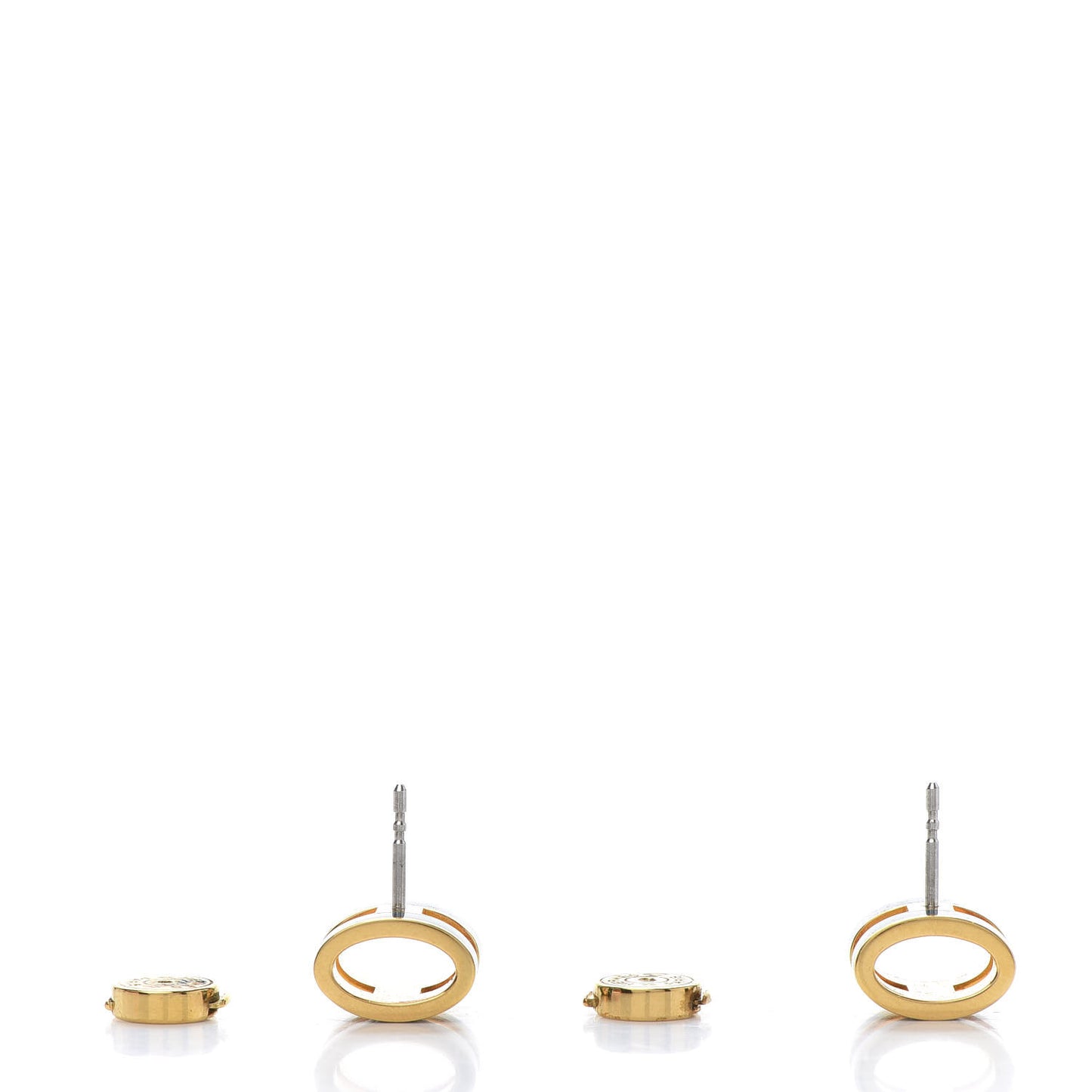 Gold Lacquered Pop H Earrings Emeraude
