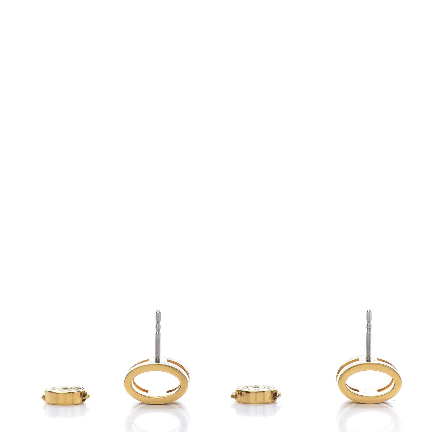 Hermes Gold Lacquered Pop H Earrings Emeraude 3 of 5