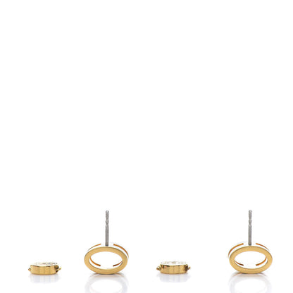 Hermes Gold Lacquered Pop H Earrings Emeraude 3 of 5